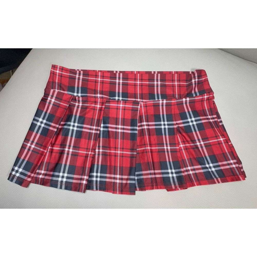 Women's Body Rage from Spencer's store 1X/2X mini skirt. EUC. Red, black, & whit